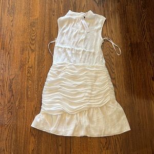 Naked zebra white mini dress